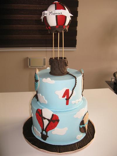 hot air balloon cake and cookies - Cake by Delice