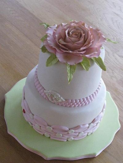 Pink rose  - Cake by Trine Skaar
