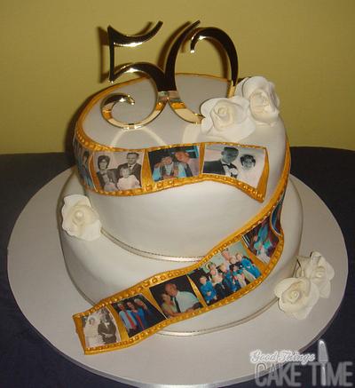 Golden Wedding Anniversary - Cake by Good Things Cake Time