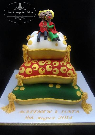Cushion Engagement Cake - Cake by Rose, Sweet Surprise Cakes