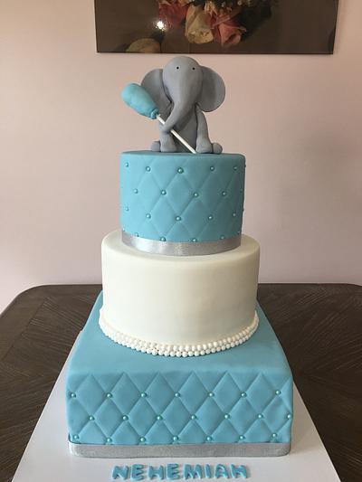 Elephant Baby Shower Cake - Cake by Brandy-The Icing & The Cake
