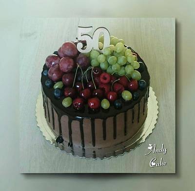 Chocolate cake with fresh fruits - Cake by AndyCake