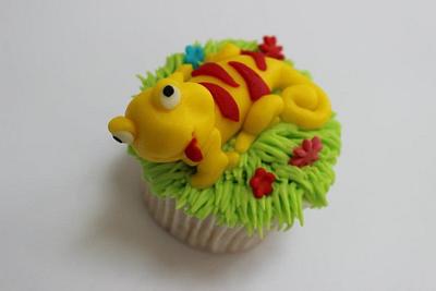 Reptile theme birthday cupcake tower - Cake by InsanelyCakes