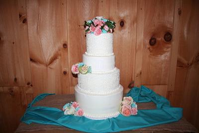 Brittney and Thorne Dahlstrom Wedding Cake - Cake by Laura Willey