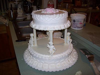 My first wedding cake - Cake by Teresa James