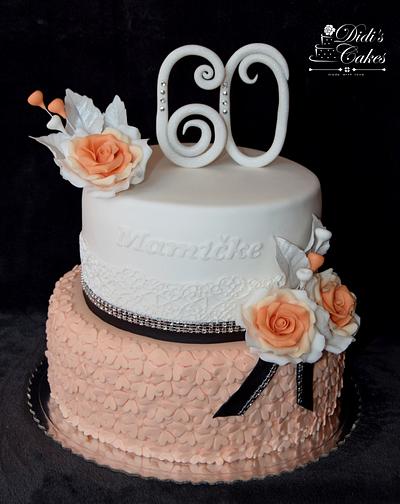 flower cake to 60th birthday - Cake by Didis Cakes