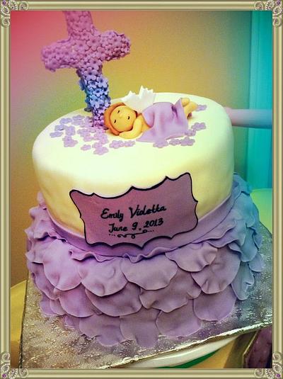 Baptism in purple - Cake by Mille.S.Liando