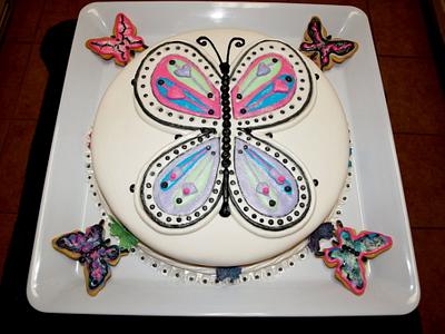 Granddaughter Brianna's Butterfly birthday cake - Cake by jeannie young