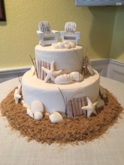Sea Shells Wedding Cake - Cake by BettyA