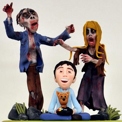 The Walking Dead....Zombie Birthday - Cake by Janette MacPherson Cake Craft