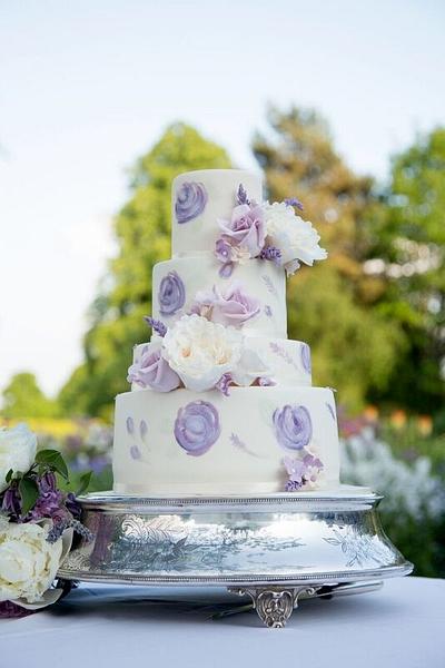 Lilac hand painted  - Cake by Sharon, Sadie May Cakes 