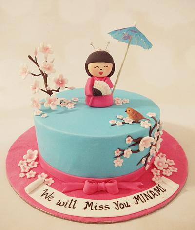 Standing pretty with cherry blossoms - Cake by Simran
