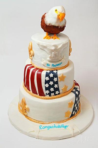 Eagle scout...Court of honor Ceremony Cake ! - Cake by asicutey