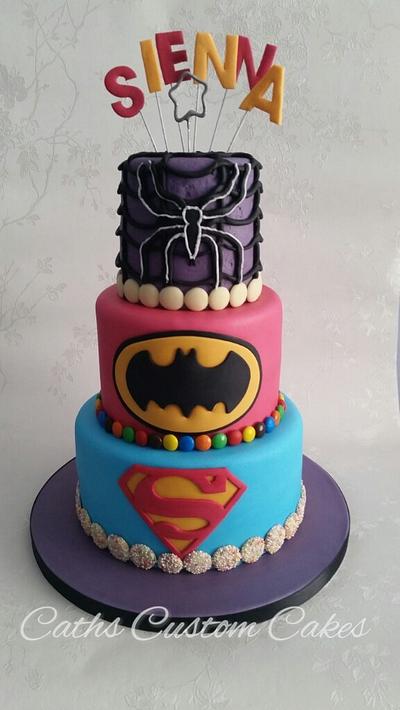 Girly Superhero - Cake by Cath