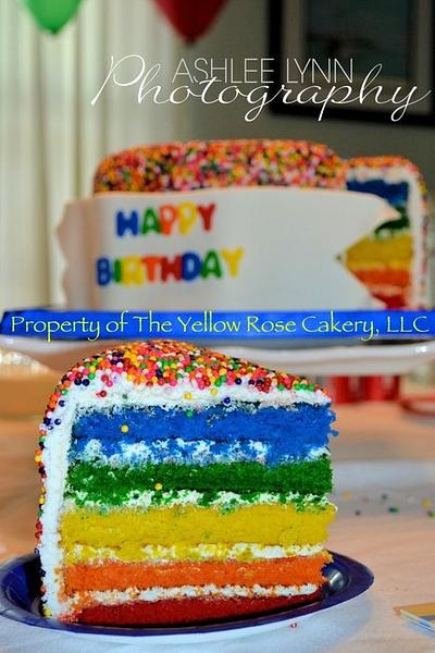 Rainbow Sprinkle cake - Cake by The Yellow Rose Cakery, LLC