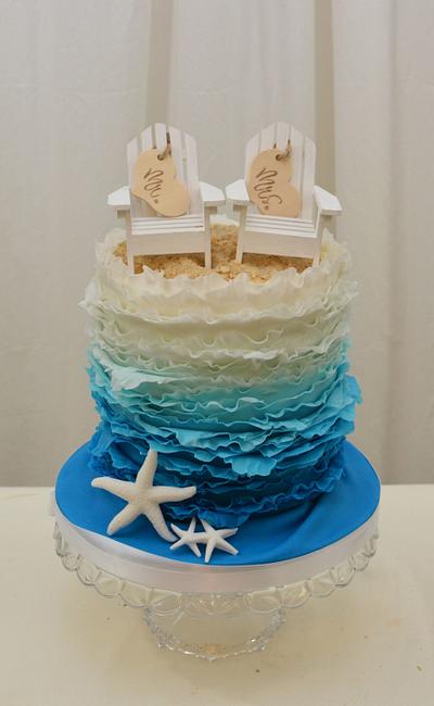 Ombre and the Beach - Cake by Sugarpixy