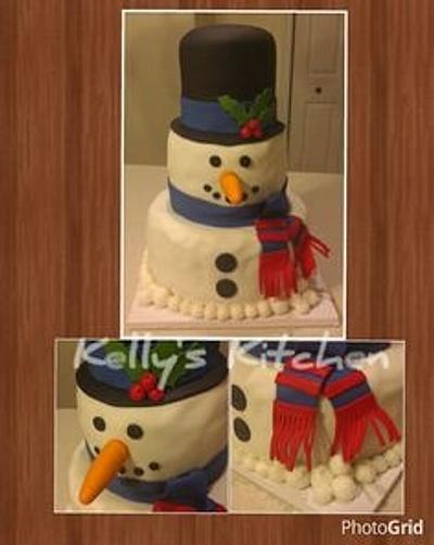 Snowman cake - Cake by Kelly Stevens