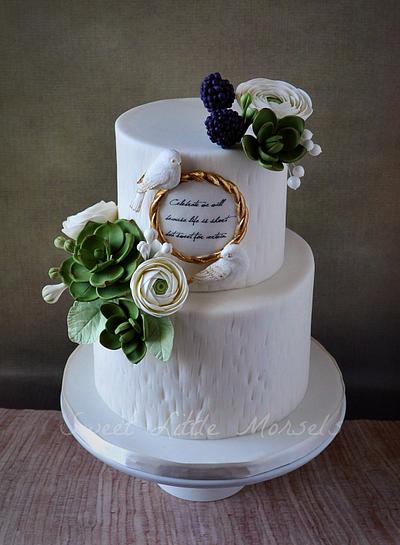 Engagement Cake - Cake by Stephanie