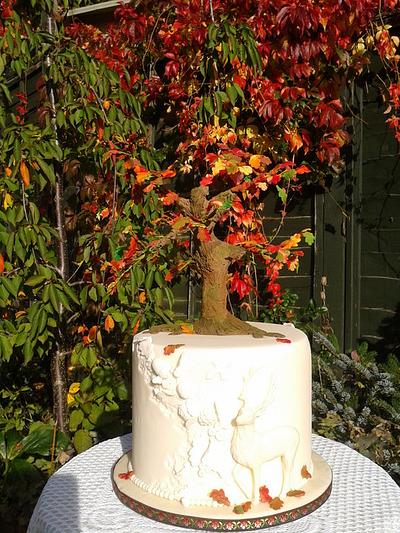 Autumn in the Woods - Wedding cake - Cake by Karen's Kakery