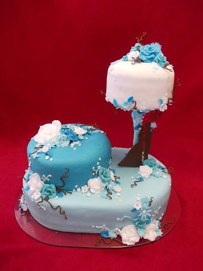 Blue wedding cake - Cake by SweetART by Eli