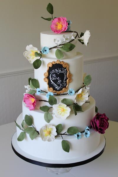 Garland of Flowers - Cake by The Skylark Bakery