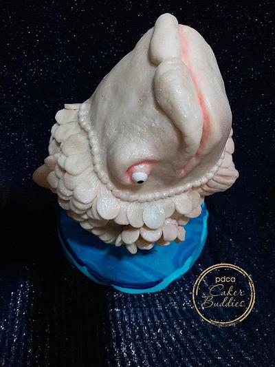 Cakerbuddies Pottery theme collab: Aqua Flor - Cake by cakeyluv