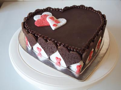 Modelling chocolate on chestnut cake - Cake by sugardiver62