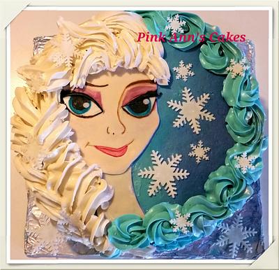 elsa cake - Cake by  Pink Ann's Cakes