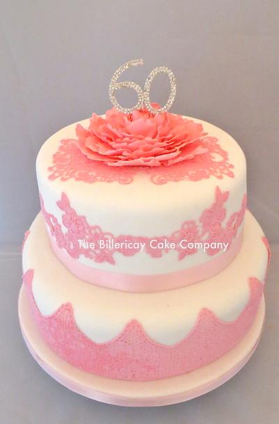 Pink lace cake - Cake by The Billericay Cake Company
