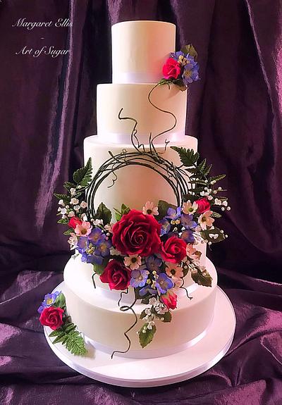 Floral Love  - Cake by Margaret Ellis - Art of Sugar