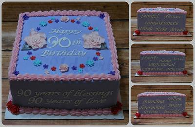 90th Birthday Cake - Cake by Michelle