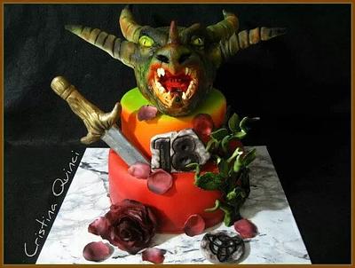Fantasy Dragon  Cake - Cake by Cristina Quinci