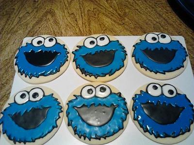 cookie monster cookies - Cake by CC's Creative Cakes and more...