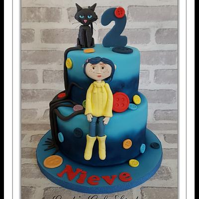 Coraline cake  - Cake by Linda's cake studio
