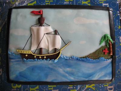 Pirate ship - Cake by elaine