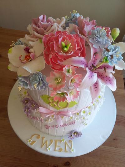 Cake with flowers  - Cake by Bistra Dean 