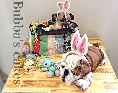 Easter puppies  - Cake by Bubba's cakes 