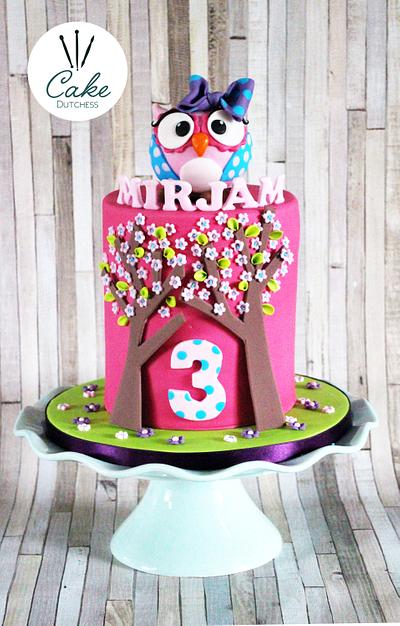 Pink Owl Cake - Cake by Etty