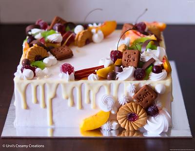 Fruit drip cake - Cake by Urvi Zaveri 