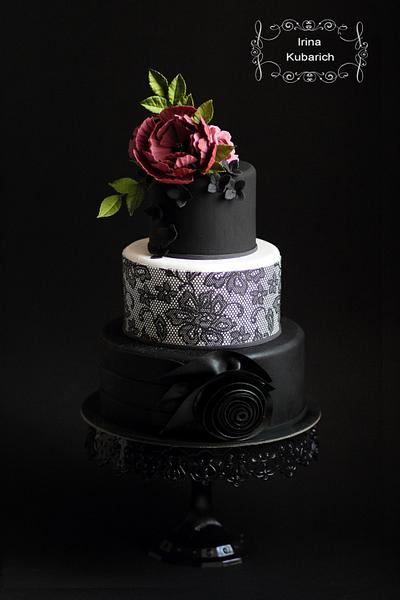 Black wedding cake! - Cake by Irina Kubarich