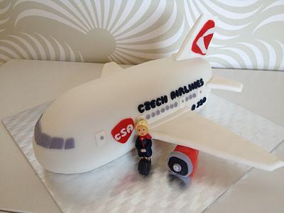 CZECH AIRLINES plane - Cake by Dasa