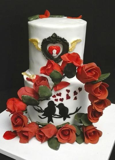 Love birds cake - Cake by Passant87
