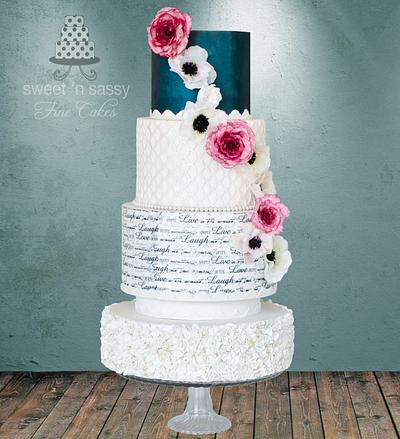 Romantic wedding  - Cake by Sandy Lawrenson - Sweet 'n  Sassy