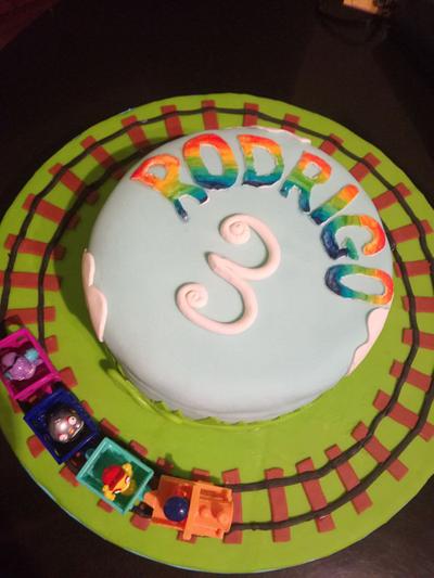 Happy train birthday cake - Cake by La Dolce Vita Home Cake Design