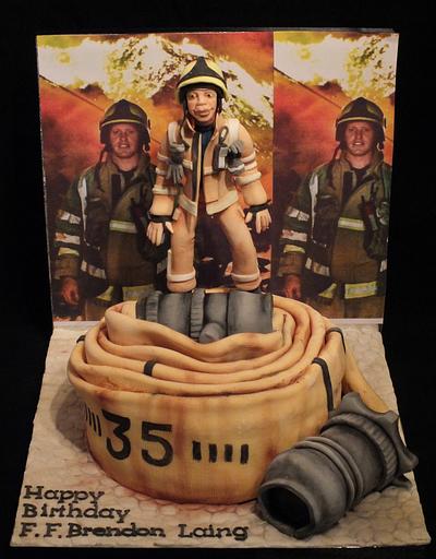 Firefighter Cake - Cake by Mother and Me Creative Cakes