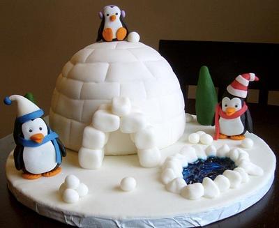 Penguin Family Birthday Cake - Cake by Kate