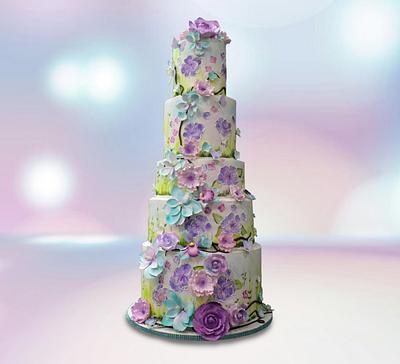 Pastel Floral Cake - Cake by MsTreatz