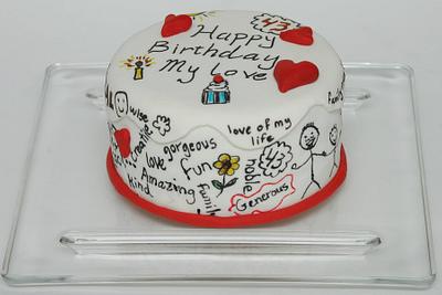 Happy Birthday My Love  - Cake by Deema