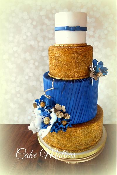 Navy and gold  - Cake by CakeMatters