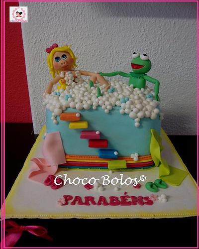 Miss Piggy ando Kermit bath - Cake by ChocoBolos